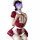 Sexy maid costume set featuring a red dress with white apron, lace stockings, and playful design elements for an adult-themed...