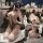 Sexy open-crotch bodysuit with bear theme, flirty sleepwear and seductive outfit for women.