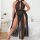Plus size sexy sheer lace sleep dress set – transparent backless nightgown for women, style