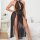 Plus size sexy sheer lace sleep dress set – transparent backless nightgown for women, style