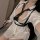 Genuine punk leather bondage lingerie set featuring an edgy fetish harness and strappy seductive outfit, perfect for adults s...