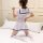 A stylish young woman models a cute sailor-style jk uniform set, featuring a white dress with blue trimmings, perfect for rol...