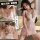 Pure & alluring lace bodycon sleepwear for women – sheer mesh slip dress with cut-out details, secretarial style nightwear fe...