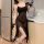 Pure & alluring lace sleep dress - sheer sexy slip dress with side slit for women, sensual lounge wear