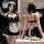 Sexy lace maid costume with underwire push-up design, featuring removable pads for versatile wear. perfect for adult entertai...