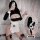 Pure & playful anime maid costume - seductive low-cut cosplay dress for women, featuring a provocative design with bows and r...