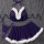 Purple velvet bunny lingerie set with white faux fur trim, featuring a halter neck top and flirty skirt for playful roleplay.