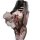 Woman in pure & playful lingerie bodysuit holding teddy bear, soft cute open-crotch sleepwear with adjustable straps.