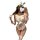 Woman in white bunny lingerie set with ears, lace bodysuit, and thigh-high stockings taking a mirror selfie.