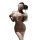 Woman modeling pure & playful lingerie set – minimalist seductive no-remove sexy underwear with floral details and sheer over...
