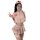 White nurse-themed lingerie set with red cross detail, featuring a short dress and playful design for women.