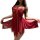 Woman wearing a red pure & playful lingerie set, featuring a seductive matching sleepwear design with flirty and feminine det...