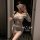 Woman in pure & playful lingerie set - seductive naughty nurse costume with removable elements, sensual sleepwear for women.
