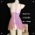 Sheer pink lingerie set on mannequin with open back design and flowing skirt, perfect for seductive sleepwear or tempting bed...