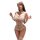 Woman modeling white lace pure & playful lingerie set with bunny ears, choker, and thigh-highs for intimate moments.