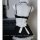 Back view of pure & playful lingerie set: black dress with white lace trim, bow waist, and maid-style headpiece.