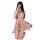 Woman in pink lace bodysuit, elegant and playful lingerie set for couples.