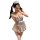 Sexy maid-themed lingerie set featuring a plaid bralette and matching nightgown, perfect for playful sleepwear with lace deta...