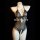 Sheer black lace chemise with deep v-neck and bow detail, elegant sensual sleepwear for women by qqny.