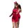 Sexy sheer red dress with matching headband, perfect for festive occasions or playful sleepwear.