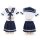 Pure & playful lingerie set: sexy student-style uniform sleepwear for couples play, featuring a navy and white sailor top and...