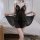 Woman wearing black sheer lingerie sleep dress with lace detailing, standing in bedroom. pure & playful lingerie sleep set – ...