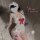 Pure & playful lingerie sleep set featuring a sexy sheer sleep dress with lace details and red bows, perfect for flirty night...