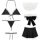 Pure & playful maid costume set - sexy cute cosplay lingerie outfit with black and white details, no-remove design