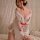 A woman poses elegantly in a sheer, floral-patterned kimono-style sleepwear set. the design features delicate lace edges and ...