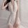 Pure & seductive french-style lace nightdress - backless sheer mesh halter gown for evening, bar, or lingerie outfit