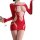 Sexy red halter neck bodycon dress with lace detailing, perfect for nightclub outfits or boudoir wear.