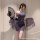 Elegant lace cheongsam dress with fringe details, perfect for autumn and winter. ideal bodycon design for women seeking sophi...
