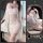 Pure & seductive lace slip dress - handcrafted water-soluble floral embroidery sleepwear for year of birth, showcased with el...
