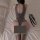 Pure & seductive lingerie bodysuit featuring an open-crotch design, no-remove styling for role play, showcased on a model wea...