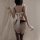 Pure & seductive lingerie set - busty-free lace maid costume sleepwear bodysuit for women, featuring elegant black and white ...