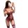 A woman poses with a heart-shaped filter over her face, wearing a luxurious burgundy lace lingerie set. the outfit features a...