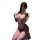 Woman in purple sheer mesh lingerie set taking selfie, showcasing elegant design for romantic date night.