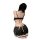 Pure & seductive maid costume - sexy role play lingerie set featuring black lace-trimmed outfit with adjustable ties, perfect...