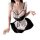 Pure & seductive maid costume set - sexy lingerie dress with backless design, sweet cute uniform for cosplay