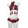 Pure & seductive sheer cheongsam lingerie set - embroidered open-crotch sleep dress with matching robe