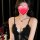 A woman wearing a black sheer mesh bralette sleep dress featuring lace trim and side slit, perfect for sensual lingerie night...