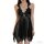 Pure & seductive sheer mesh bralette sleep dress with lace trim and side slit - sensual lingerie nightwear