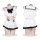 Pure & seductive student role play lingerie set - cute jk style with ruffled top and skirt, perfect for bedroom outfits.