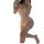 Pure & seductive womens sheer lingerie set - open-crotch lace sleepwear with bow detail for small bust