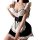 Pure & sexy maid costume set - cute lingerie outfit with backless design, sweet & flirty cosplay ensemble featuring ruffled d...