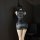 Sexy high-slit black cheongsam lingerie set, silk-blend design, flirty uniform-inspired outfit, perfect for allure and elegan...
