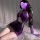 Purple velvet cosplay sleep dress with cutouts, perfect for role play and sensual outfits.
