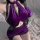 Pure temptation dark fantasy lingerie - velvet cosplay sleep dress for role play & sensual outfits, featuring deep purple vel...