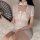 A woman models the pure temptation lace lingerie set, featuring a seductive no-remove kimono outfit with push-up design and b...