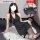 Pure Temptation Lingerie Dress - Sexy V-Neck Backless Bodycon Nightclub Mini Dress with Halter Neck - Product Image